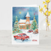 Christmas card kaart (Gele Bloem)