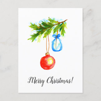 Christmas Card Merry Christmas Wishes Ornatments   Briefkaart