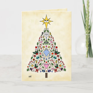 Christmas Card Miracle of Awakening Tree Feestdagen Kaart