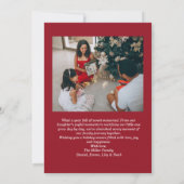 Christmas Card – Red Bow, 4 Photo, Personalized Bedankkaart (Achterkant)