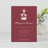 Christmas Carol carolling goose invitation (Debout devant)