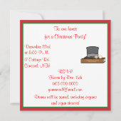 Christmas Carol en Engelse Top Hat en Spectacles Kaart (Achterkant)