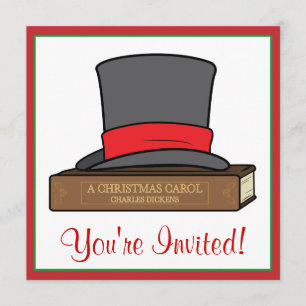 Christmas Carol en het Engelse Top Hat Party Kaart