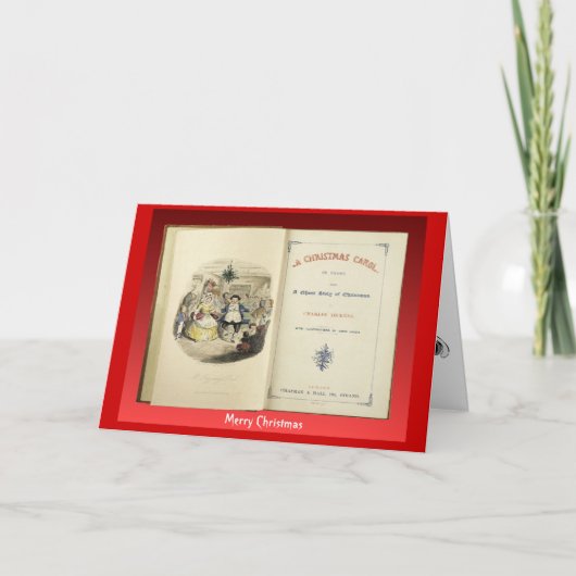 Christmas Carol, Frontispice uit de eerste editie Feestdagen Kaart (Voorkant)