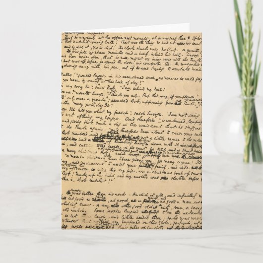Christmas Carol Original Manuscript Feestdagen Kaart (Voorkant)
