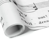 Christmas Carol Sheet Music Away in a Manger Cadeaupapier (Rol Hoek)