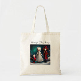 Christmas Caroler Tote Bag