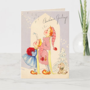 Christmas Carolers Christmas Kaart