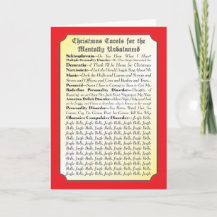 Christmas Carols For Everyone Funny Card Feestdagen Kaart