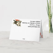 Christmas Cartoon Kitten Cats JOY KAART (Achterkant)