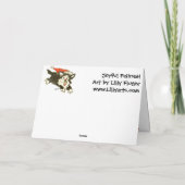 Christmas Cartoon Kitten Cats JOY KAART (Achterkant)