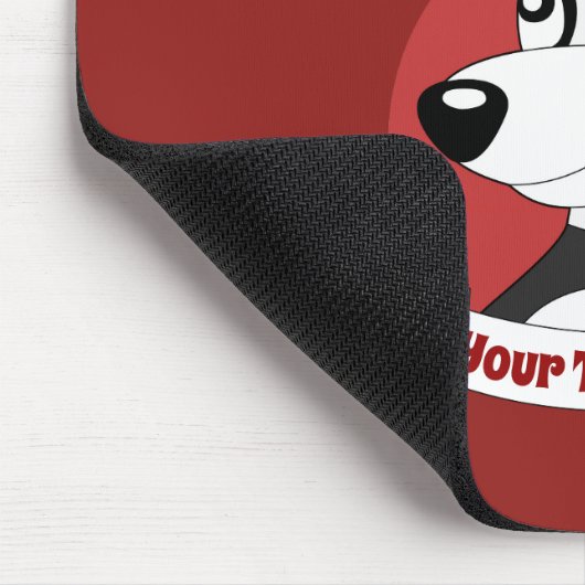 Christmas cartoon with cute panda bear mouse pad muismat (Hoek)