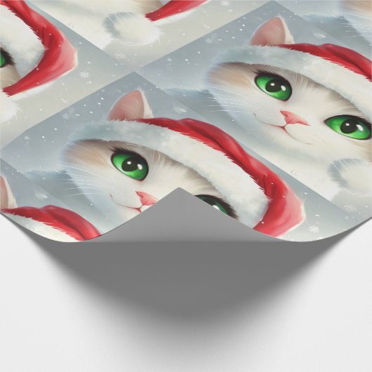 Christmas Cat Cadeaupapier (Hoek)