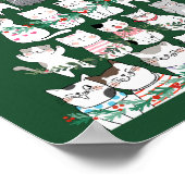 Christmas Cat Funny Tree Drôle Poster (Coin)