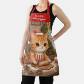 Christmas Cat Holiday Baking Apron Schort (Insitu)