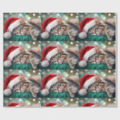 Christmas Cat Nap Cadeaupapier (Vlak)