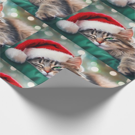 Christmas Cat Nap Cadeaupapier (Hoek)
