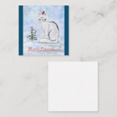 Christmas Cat Note Kaart Notitiekaartje (Voorkant / Achterkant)