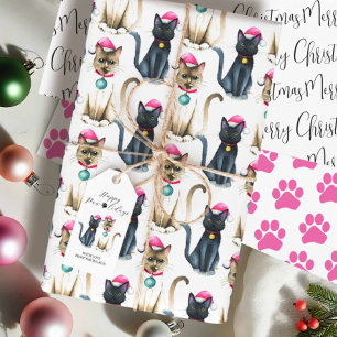 Christmas Cat Wrapping Inpakpapier Vel