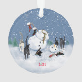 Christmas Cats 2et snowman 2 côté (dos)