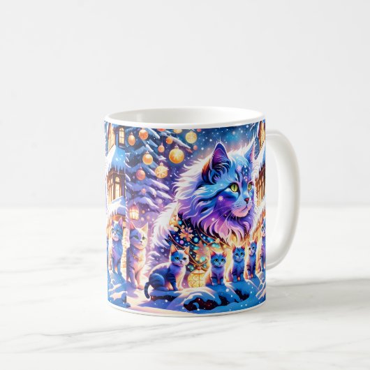 Christmas Cats Display Koffiemok (Voorkant rechts)