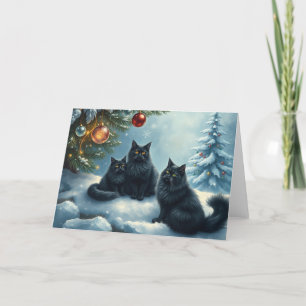Christmas Cats Groeten Kaart