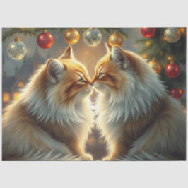 Christmas Cats kissing Tissue Paper Tissuepapier