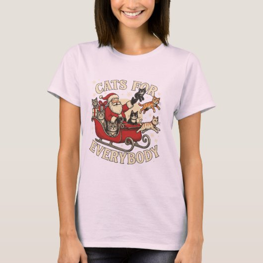 Christmas Cats  T-shirt (Voorkant)