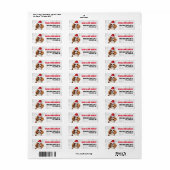 Christmas Cavalier King Charles Spaniel Dog Name Etiket (Full Sheet)