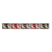 Christmas Cavalier Spaniel Rood en Groen Plakken Lint (Voorkant)