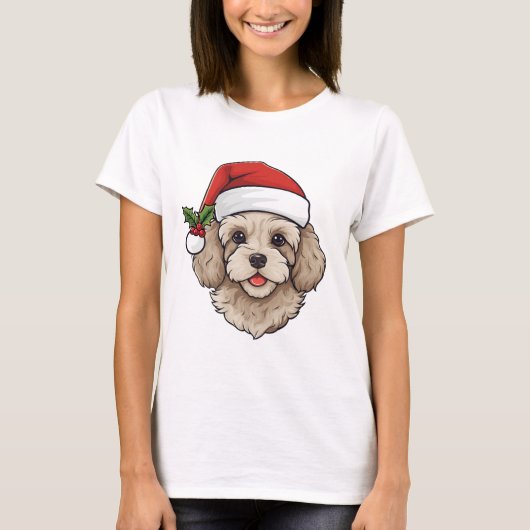 Christmas Cavapoo Cavoodle T-shirt - crème (Voorkant)