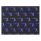 Christmas Celebration Colorful Tree Navy Blue Tafelkleed (Voorkant (Horizontaal))