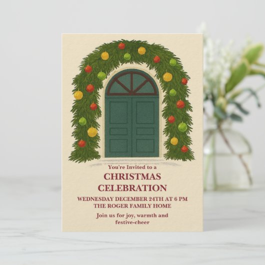 Christmas Celebration Invitation (Debout devant)