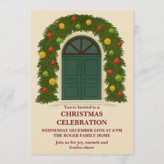 Christmas Celebration Invitation Kaart