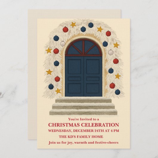 Christmas Celebration Kaart (Voorkant / Achterkant)