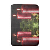 Christmas Celebration Red Candles Winter Holidays Badmat (Voorkant Verticaal)