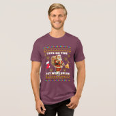 Christmas celebration Tri-Blend shirt (Voorkant volledig)