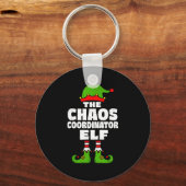 Christmas Chaos Coordinator Elf Funny Xmas Holiday Sleutelhanger (Voorkant)