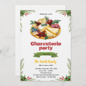 Christmas Charcuterie party invitation Kaart (Voorkant / Achterkant)