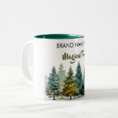 Christmas Charm Mug • Add Your Brand Name Tweekleurige Koffiemok (Voorkant links)
