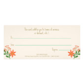 Christmas Cheer Cadeaubon Reclamekaart (Achterkant)