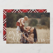 Christmas Cheer Holiday Kaart Wit (Voorkant / Achterkant)