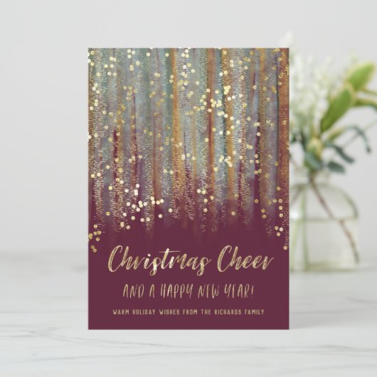 Christmas Cheer Painted Brush Strokes en Confetti Feestdagenkaart (Staand voorkant)