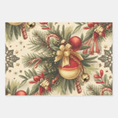Christmas  Cheer Pattern Inpakpapier Vel (Voorkant 2)