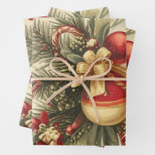 Christmas  Cheer Pattern Inpakpapier Vel (In situ)