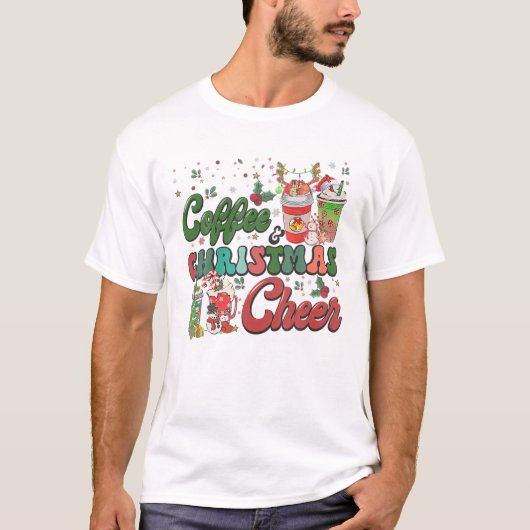 Christmas Cheer Retro Groovy T-shirt (Voorkant)