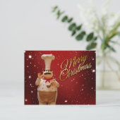 Christmas Chef briefkaart (Staand voorkant)