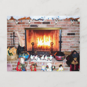 CHRISTMAS CHEMINÉE carte postale