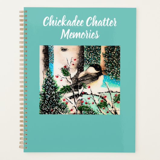 Christmas Chickadee Chatter Notitieblok Planner (Voorkant)