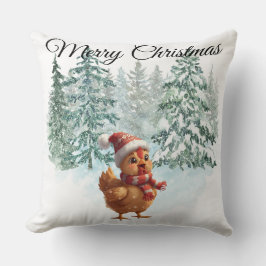 Christmas Chicken Throw Pillow Kussen